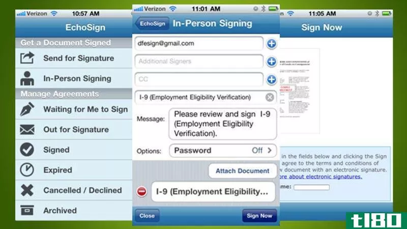 echosign为您的iphone或ipad带来了具有法律约束力的电子签名