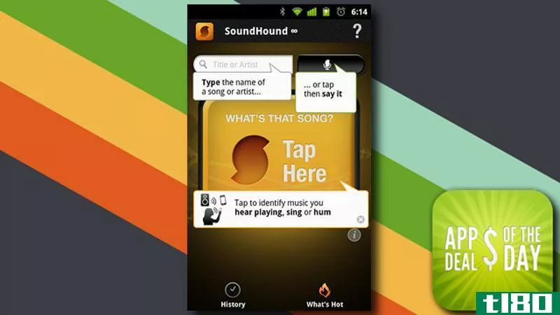 每日应用交易：获取soundhound∞ 对于android来说只有10年¢ 在今天的应用程序交易中