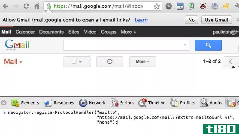 用一个简单的方法将gmail设置为浏览器的默认电子邮件客户端