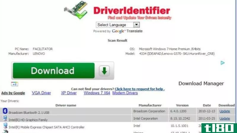 Illustration for article titled DriverIdentifier Checks for Driver Updates, Offers Easy Installs