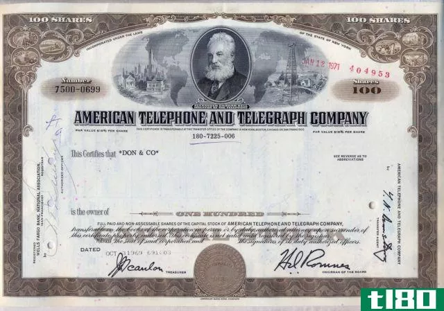 AT&T Stock Certificate
