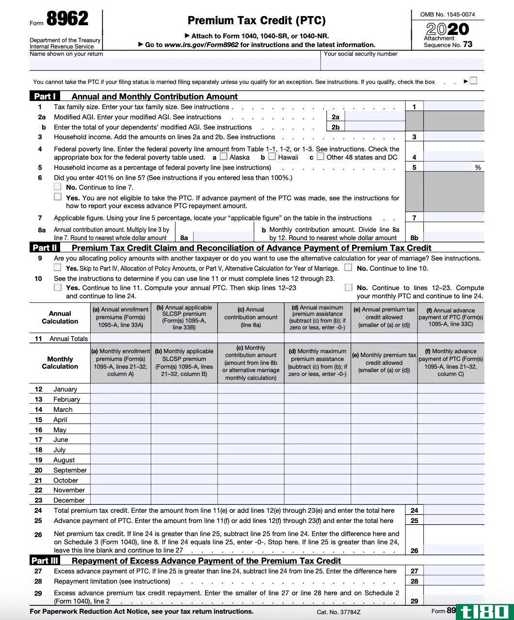 IRS Form 8962