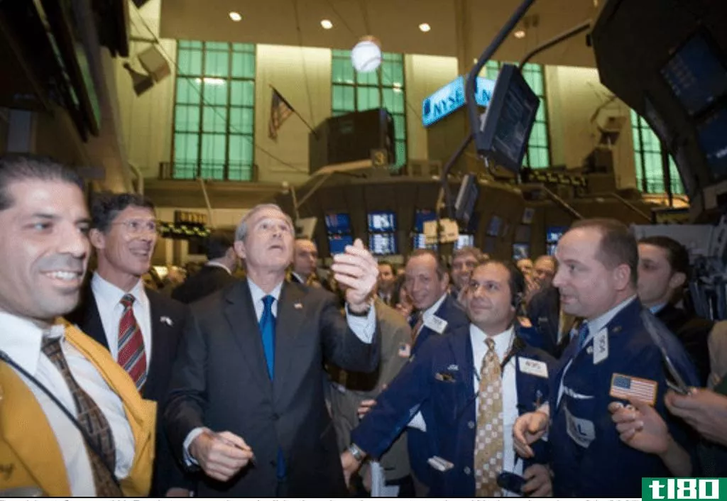 President George W. Bush visits NYSE