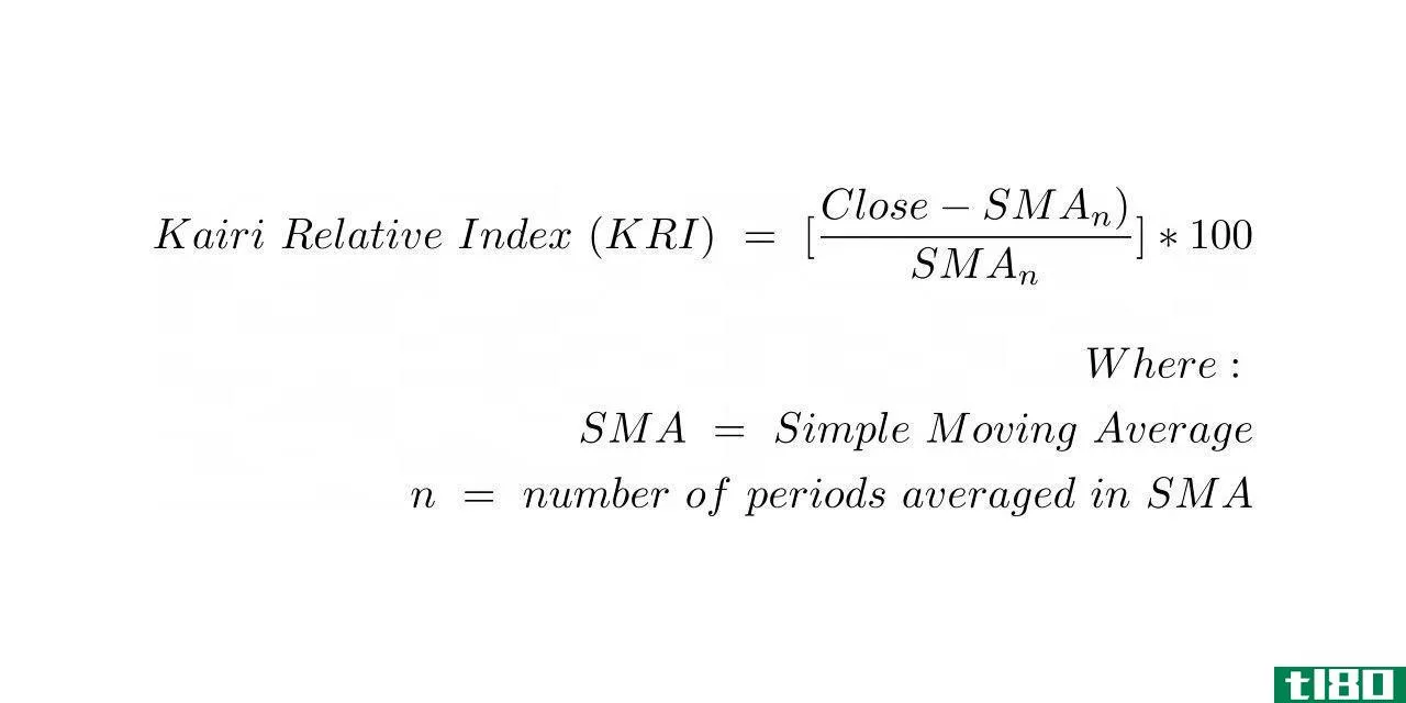 kairi relative index = (close -SMA / SMA) * 100