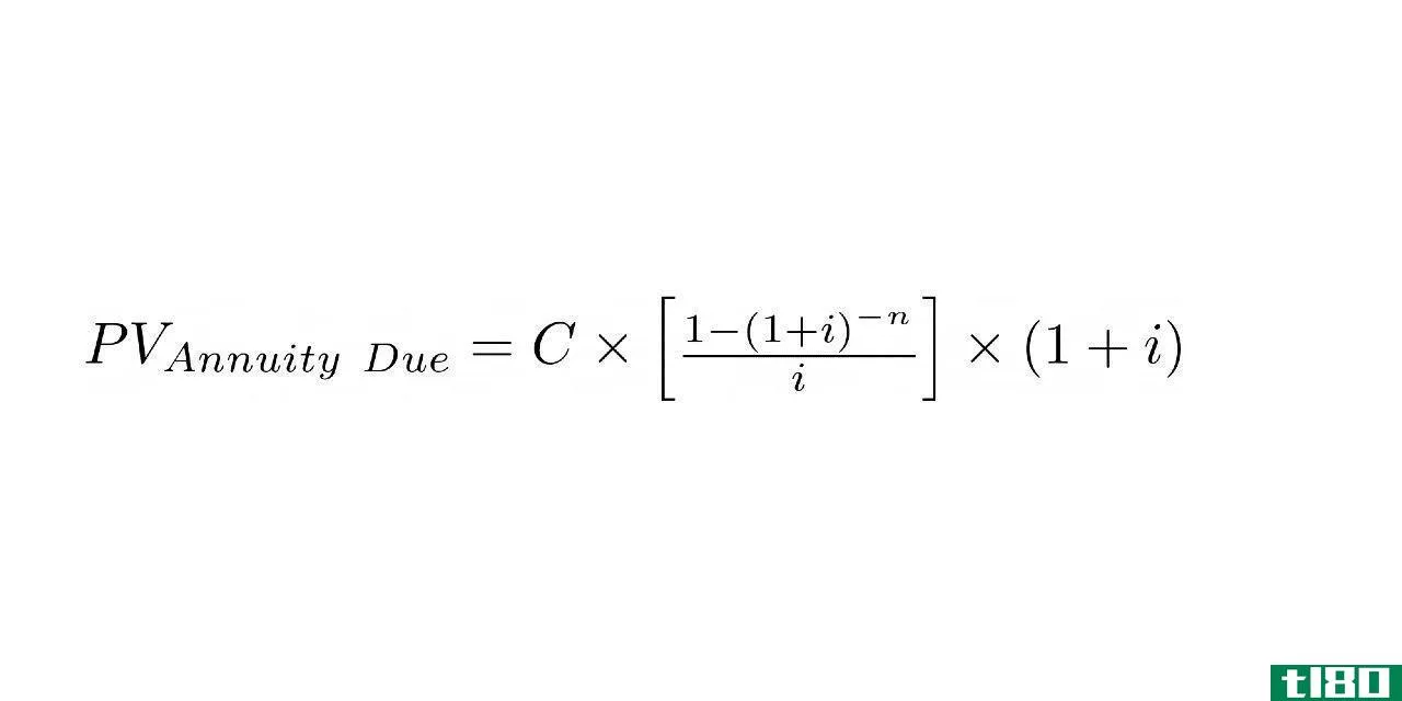 PV(Annuity Due) = C x [((1-(1+i)^-n)/i) x (1 + i)