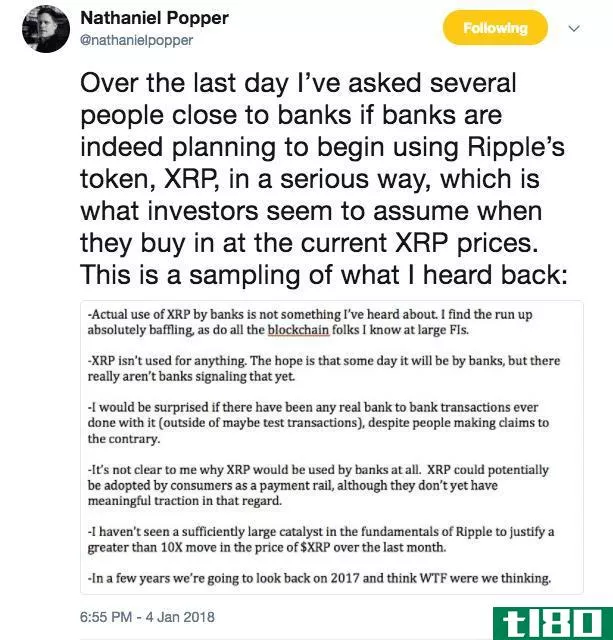 ripple的价格上涨是泡沫吗？