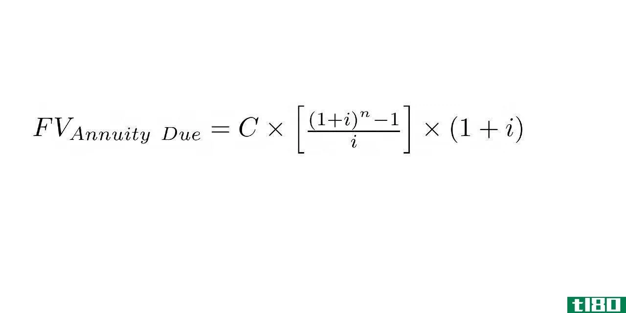 Future Value of Annuity Due = cash flow per period x [(((1+i)^n)-1)/i)] x (1+i)