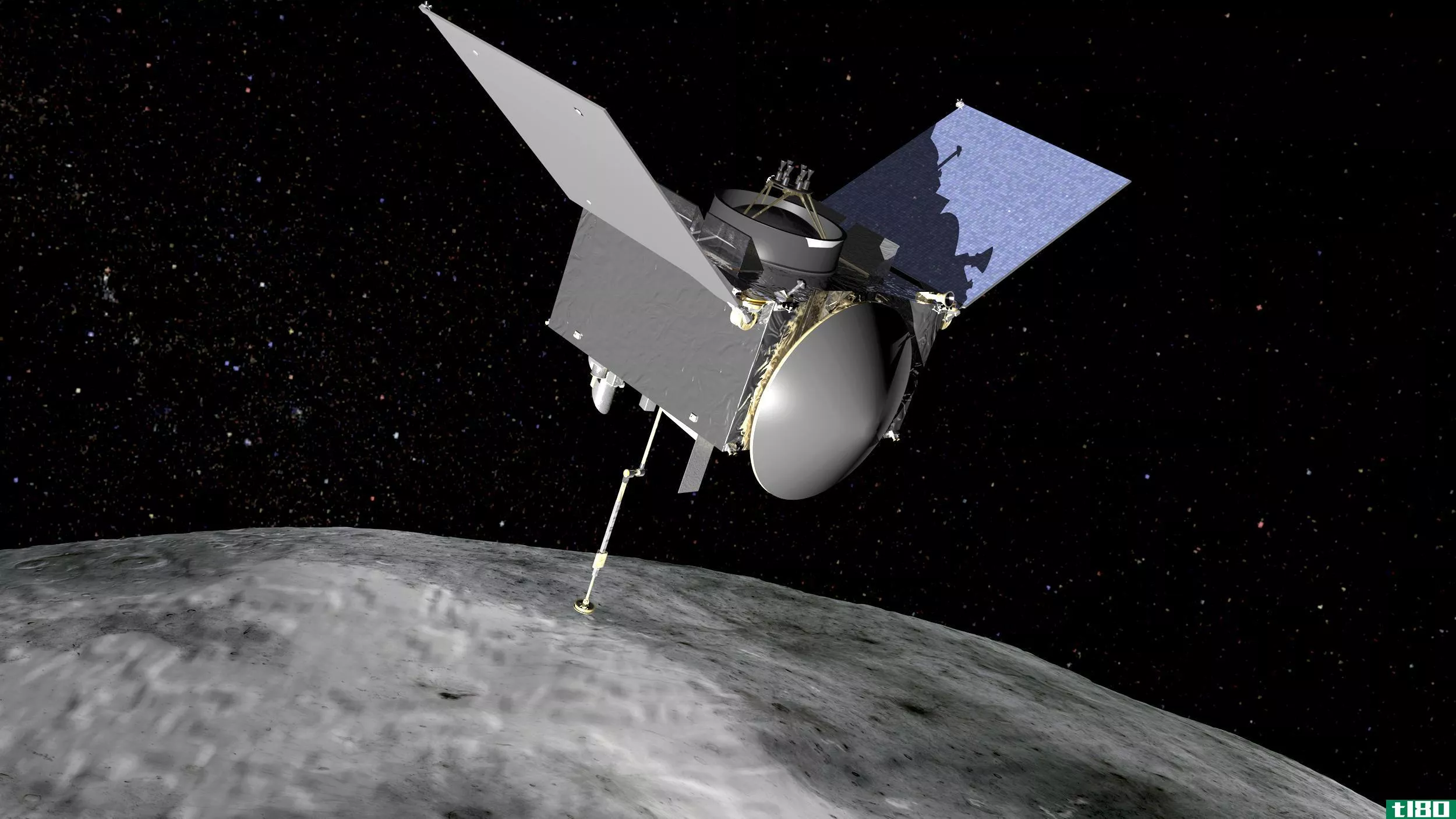 美国宇航局的一艘宇宙飞船即将环绕地球飞行，与一颗小行星相遇