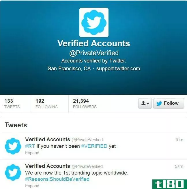 twitter表示，将从违反其规则的账户中移除验证徽章