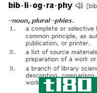 参考文献(bibliography)和参考文献(references)的区别