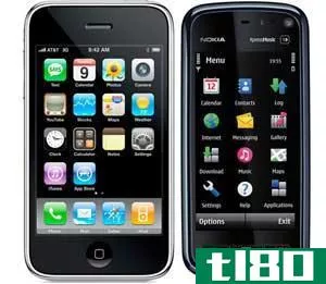 诺基亚5800(nokia 5800)和苹果**(iphone)的区别