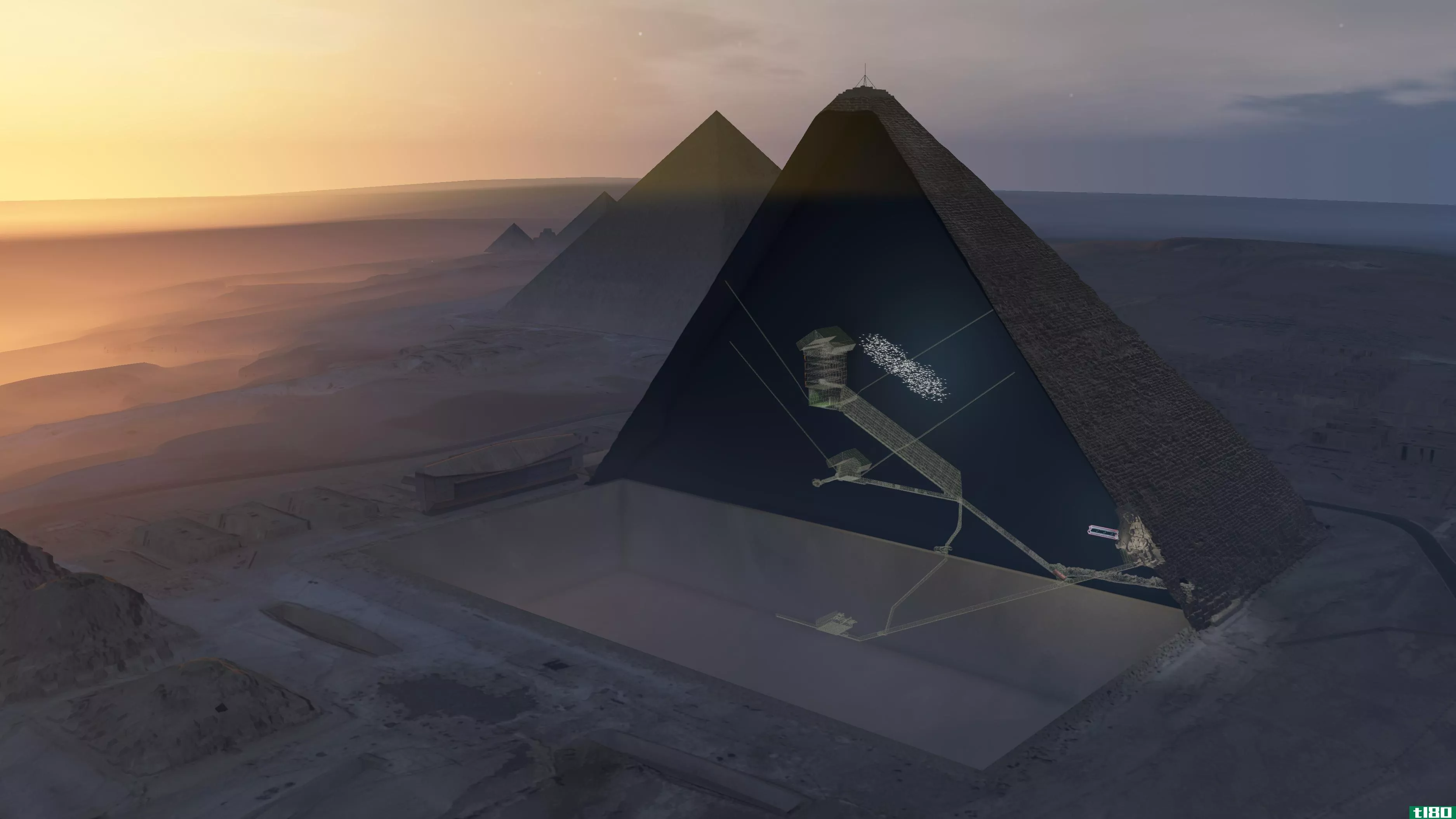 亚原子粒子揭示了吉萨大金字塔内部的神秘结构