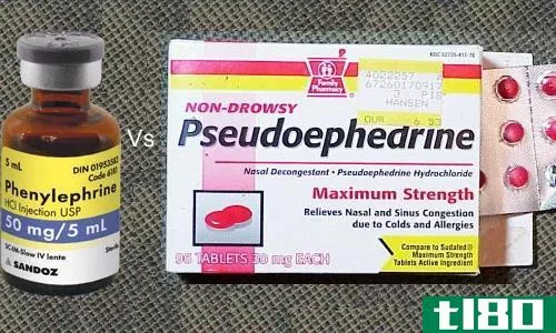 苯肾上腺素(phenylephrine)和伪麻黄碱(pseudoephedrine)的区别