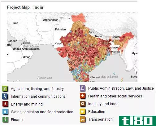 world bank India project map