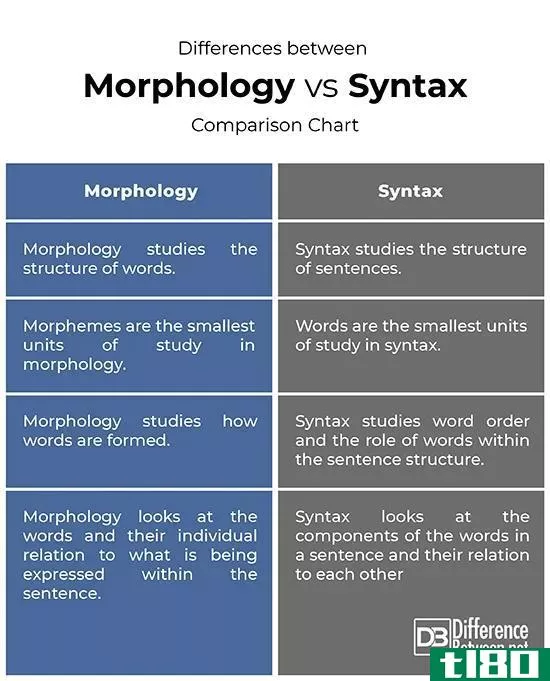 形态学(morphology)和语法(syntax)的区别